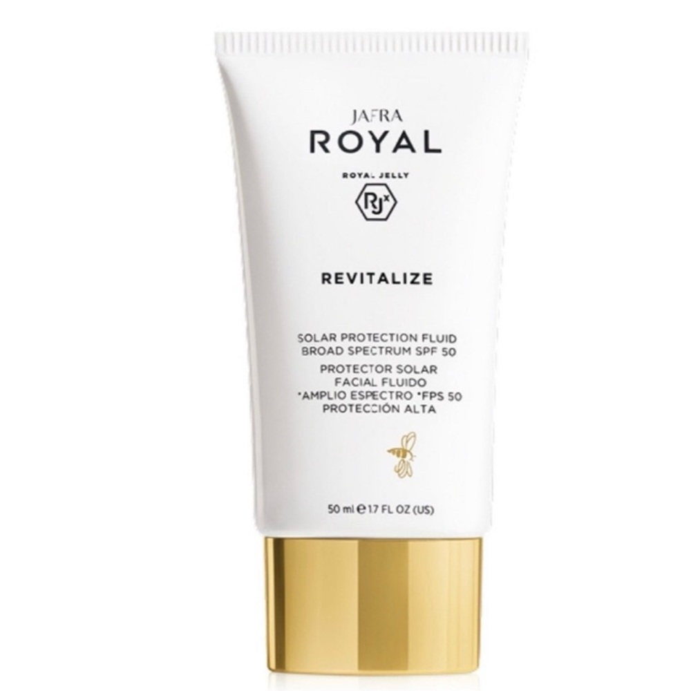 New Jafra Royal Jelly REVITALIZE SOLAR PROTECTION FLUID BROAD SPECTRUM SPF 50